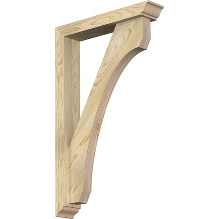 Ekena Millwork Legacy Traditional Rough Sawn Bracket w/ Offset Brace, Douglas Fir, 4"W x 20"D x 32"H BKT0402X20X32LEC01RDF